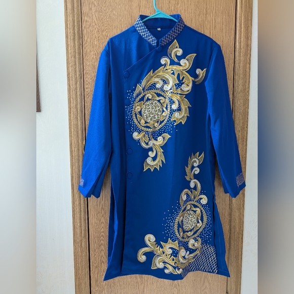 Other - Men's Blue Embroidered Shirt